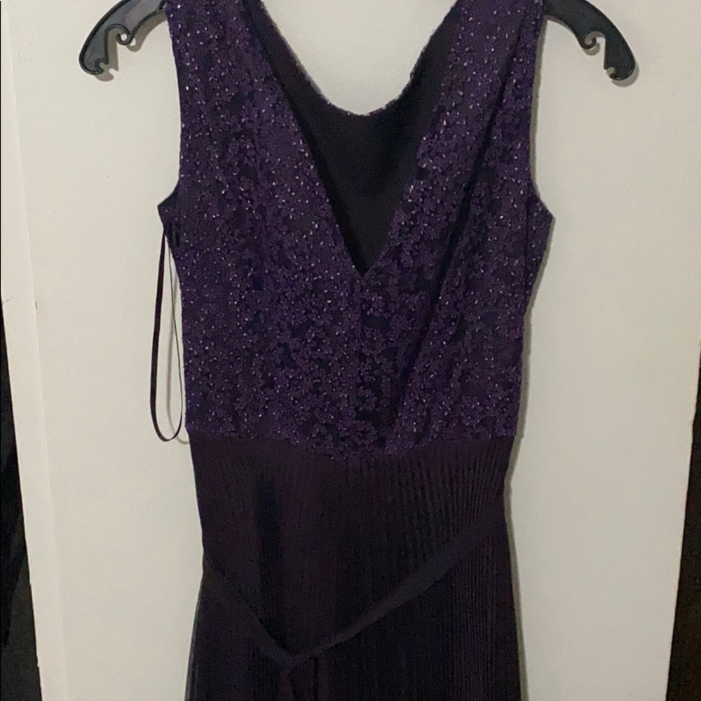 Tahiri Purple Pleated Gown